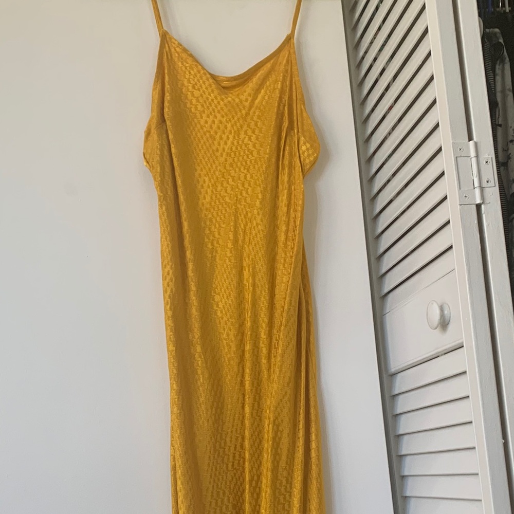 Mustard Yellow Daisy Slip Dress